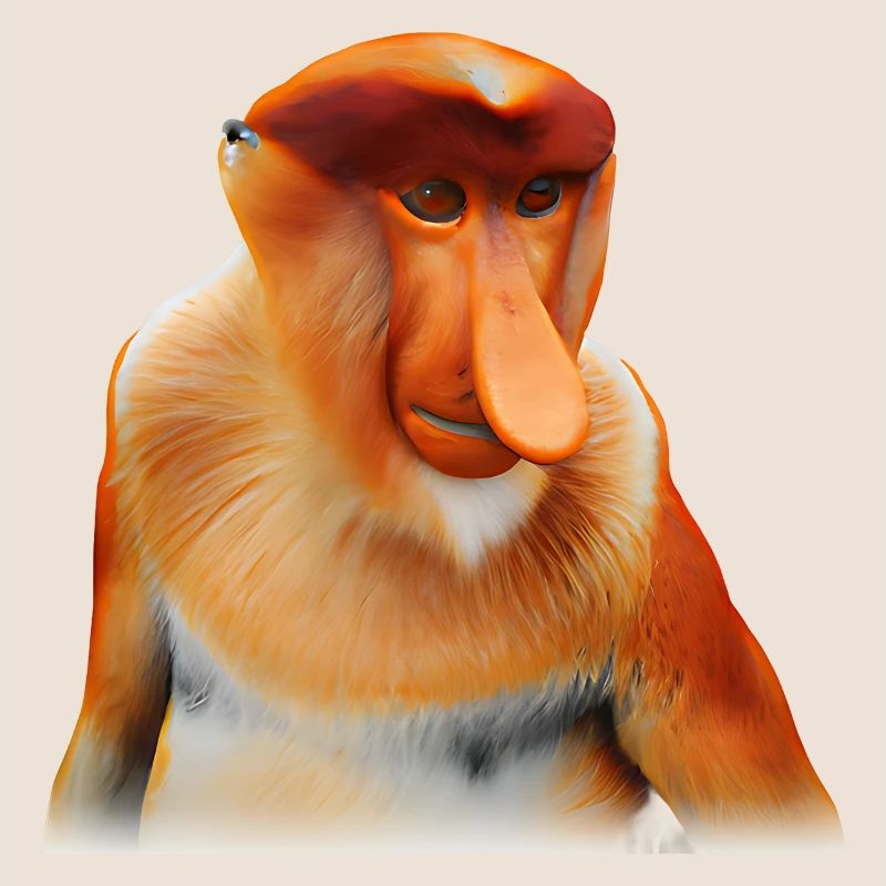 The exotic proboscis monkey