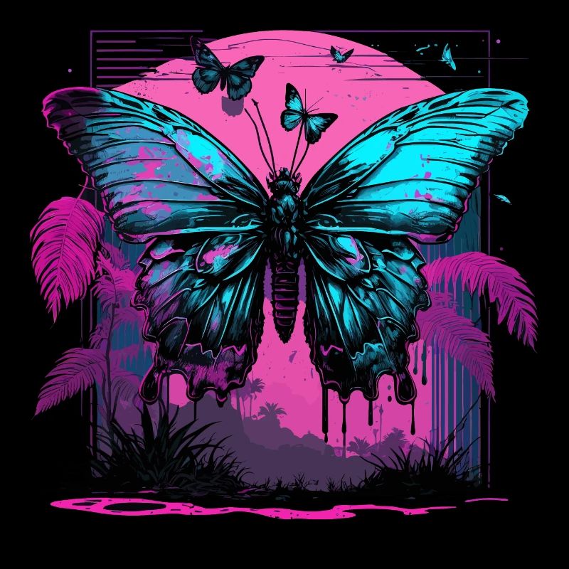 Transformation nostalgique du papillon