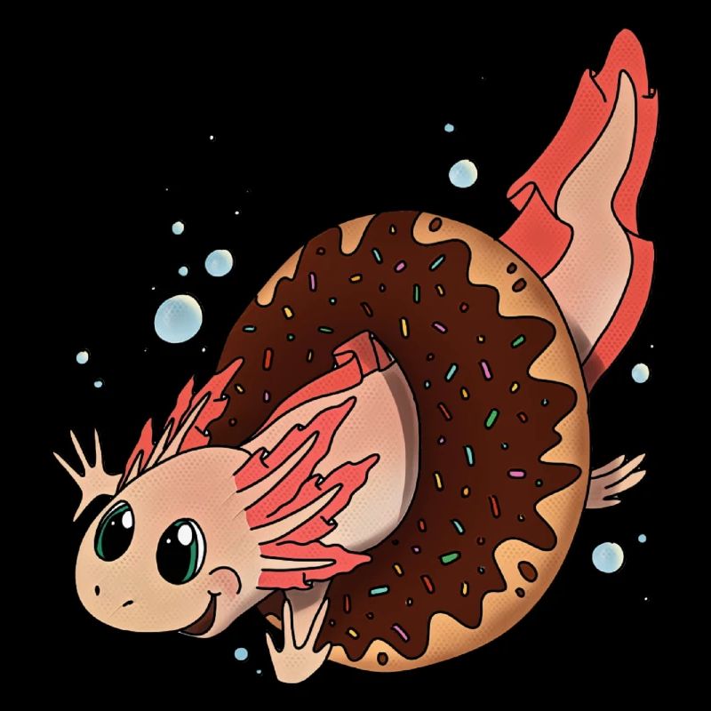 Axolotl Newt Donut - cool gift idea doughnut