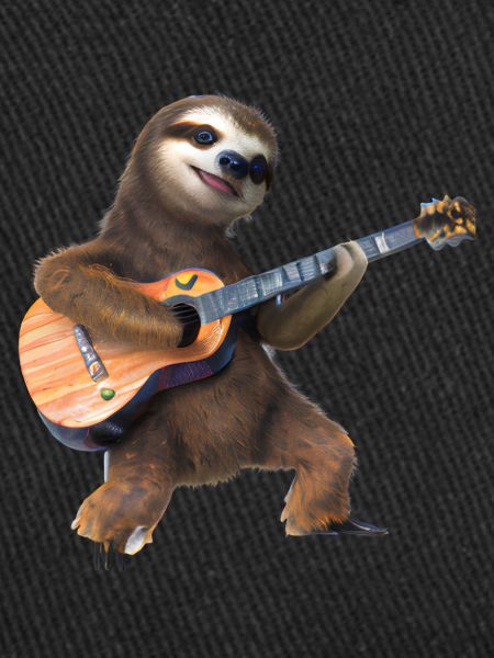 Faultier mit Gitarre