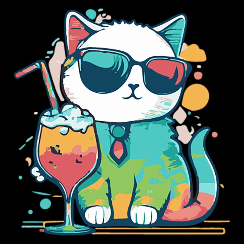 Le chat le plus cool de la plage