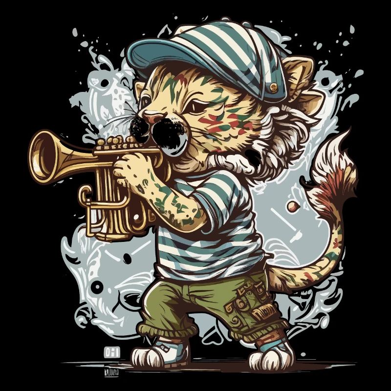 Trompettiste lion