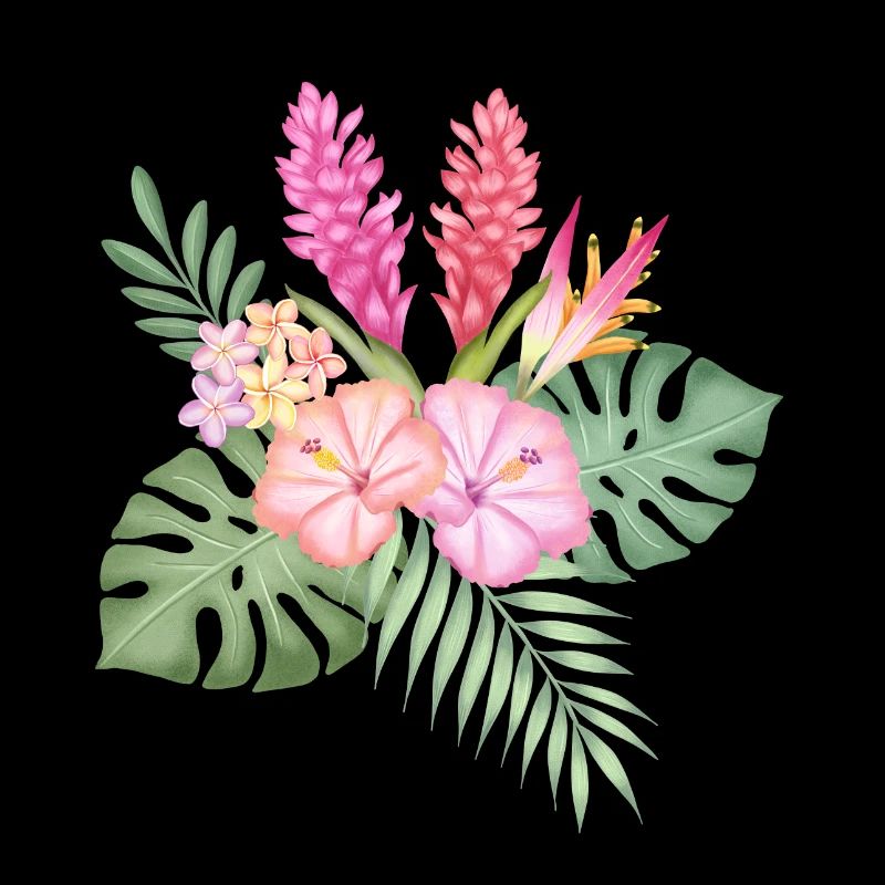 Salutation des fleurs tropicales