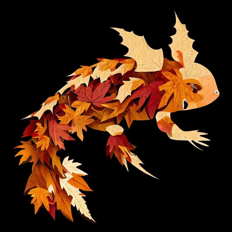 Magie d’automne avec Axolotl: feuillage coloré et Bl