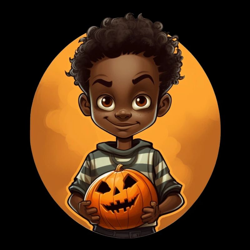 Mignon enfant d’Halloween avec citrouille