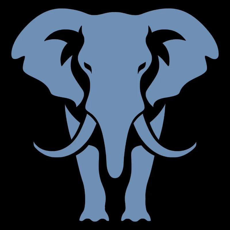 Logo blanc Elephant Silhouette