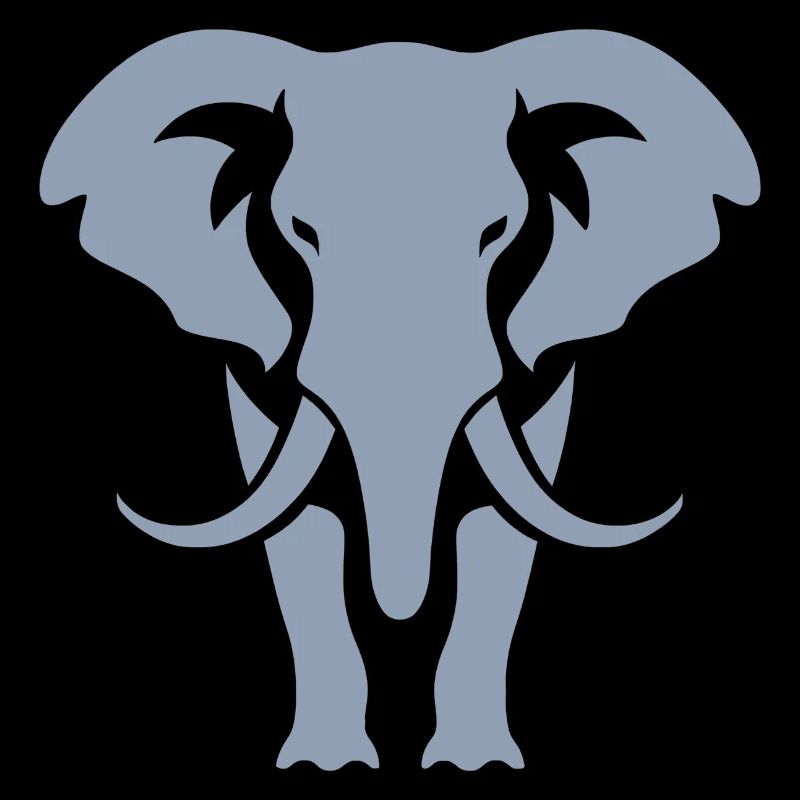 Logo blanc Elephant Silhouette