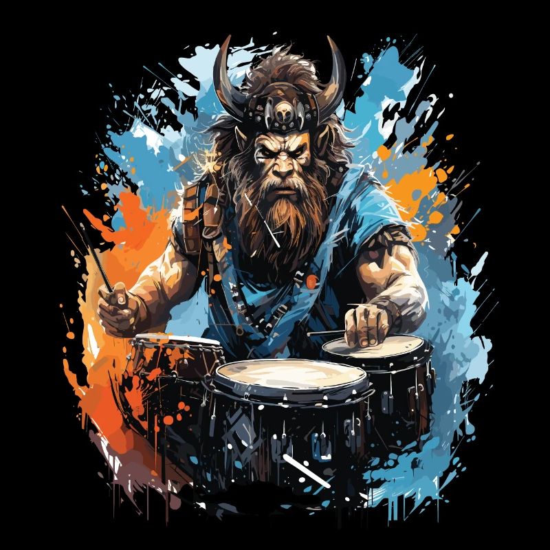 A Viking warrior who plays the drums.