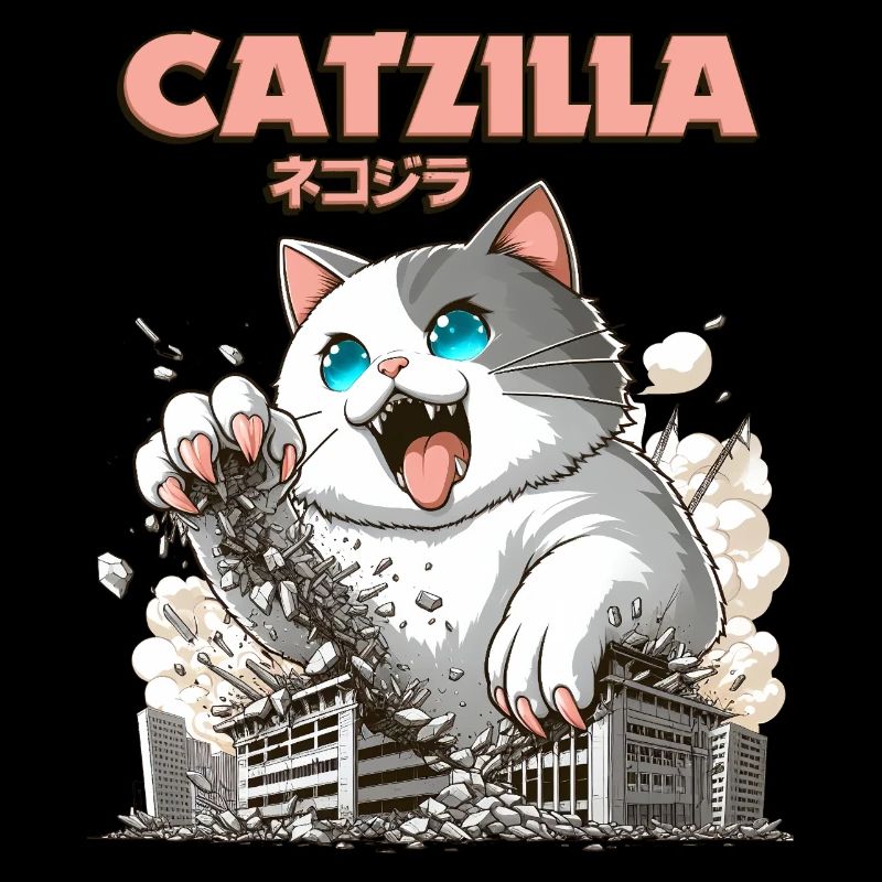 Catzilla Cat Funny Animals