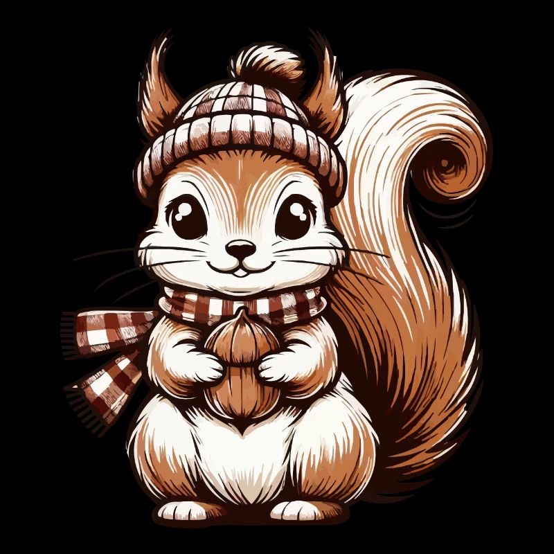 Écureuil mignon d’hiver