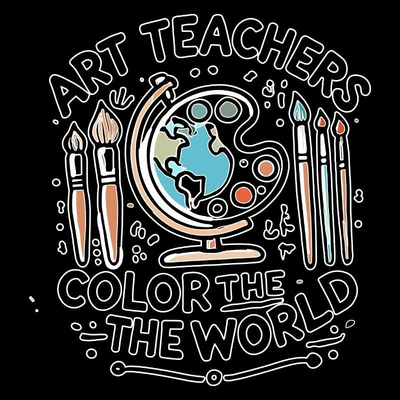 Kunstlehrer färben die Welt