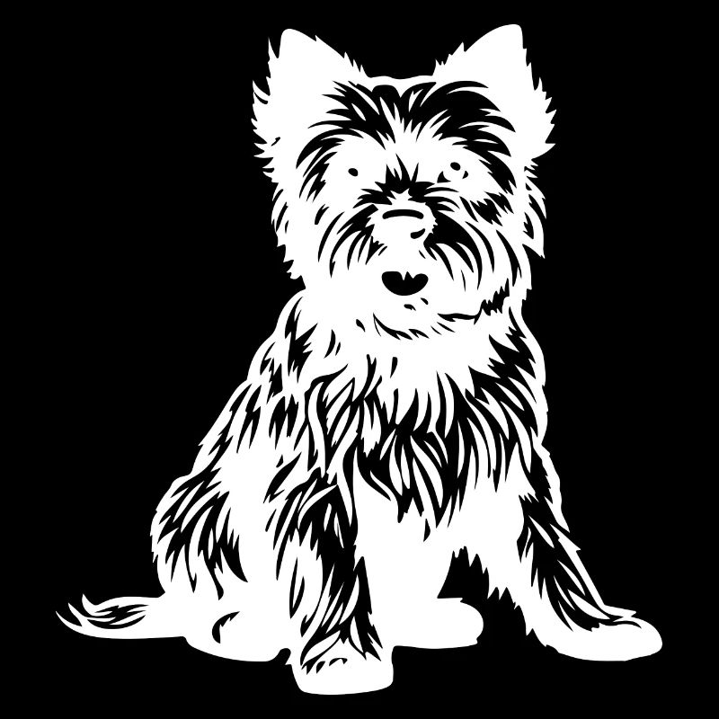 Yorkshire Terrier Hund Silhouette