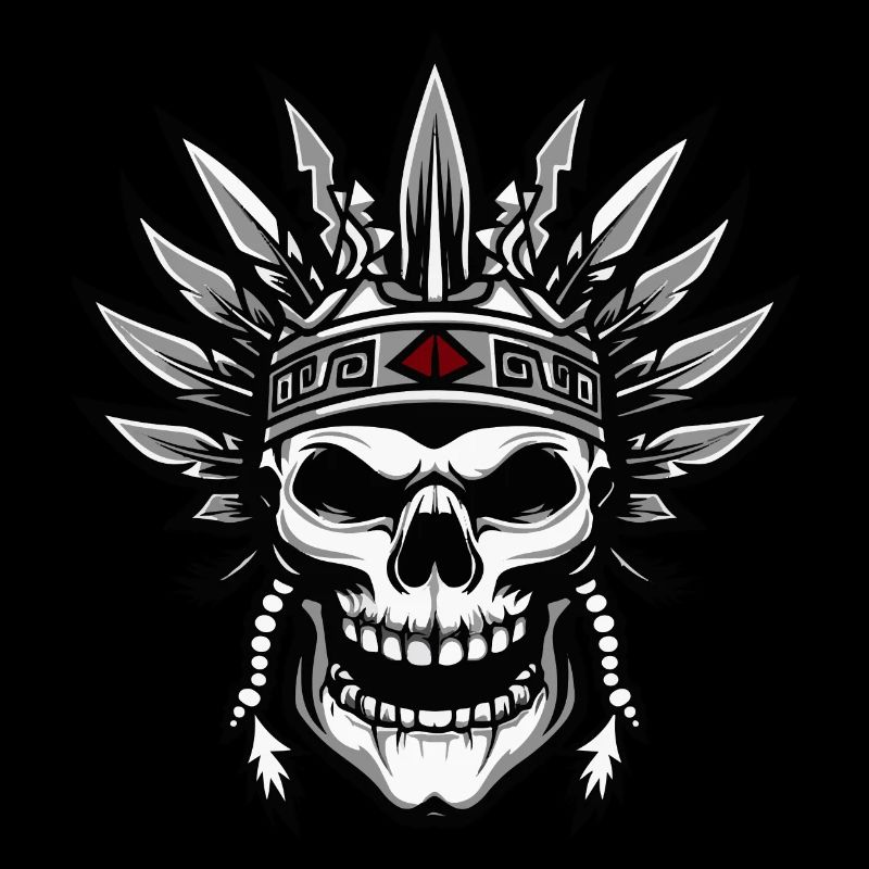Häuptling Apache Totenkopf Indianer