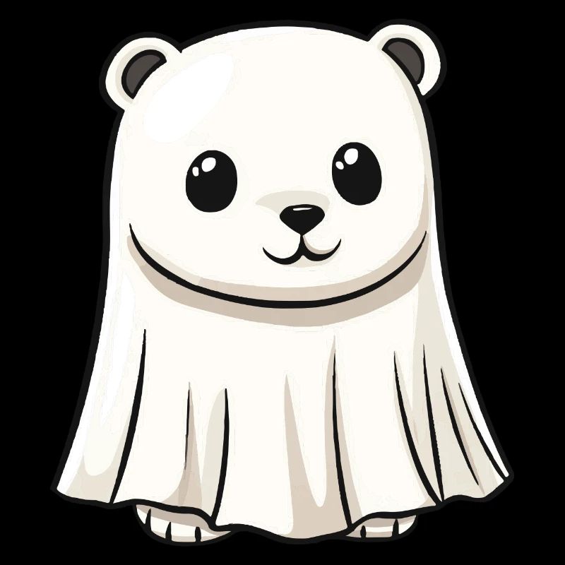 Eisbär Halloween Comic Geist