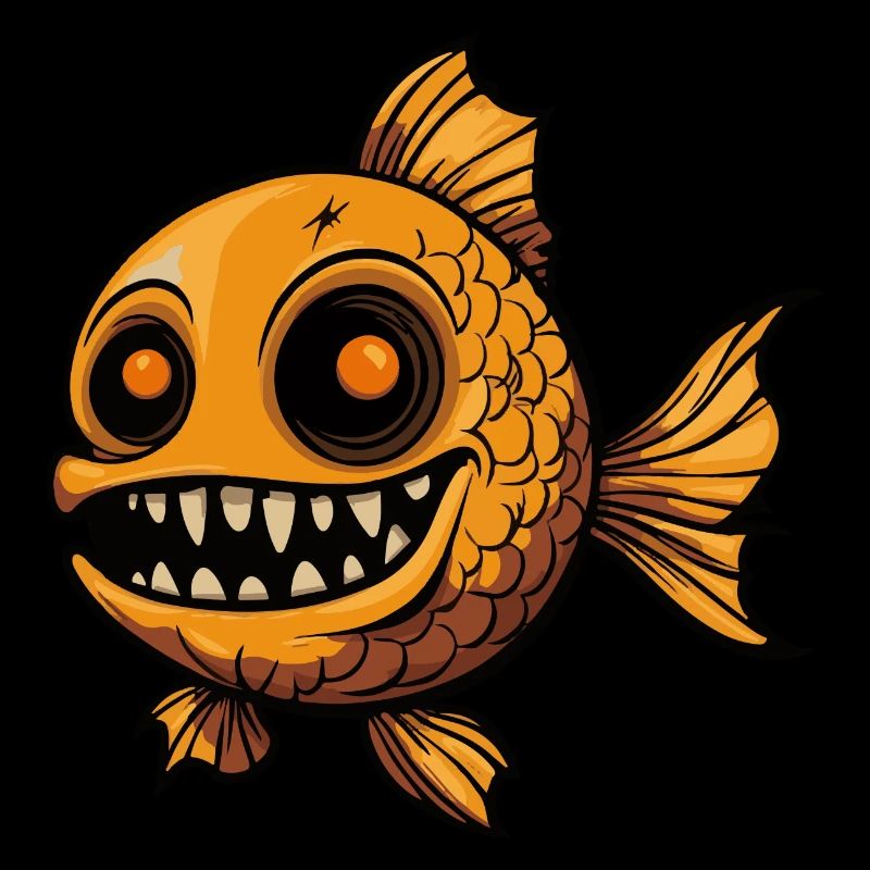 Poisson rouge Halloween Zombie