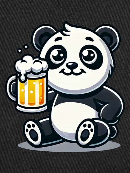 Cute Panda Drinking Beer