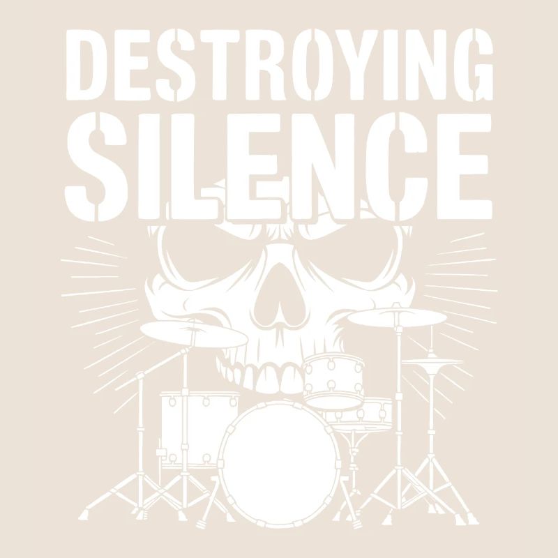 Drums Drummer Destroy Silence Rockband