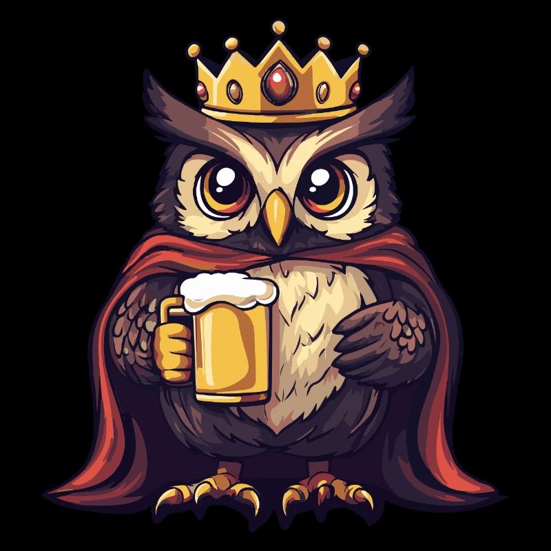 Eule Bier Lustig