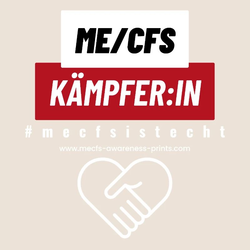COMBATTANT 💪 ME/CFS - rouge ❤️