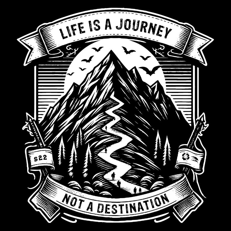 Life is a journey not a destination Design