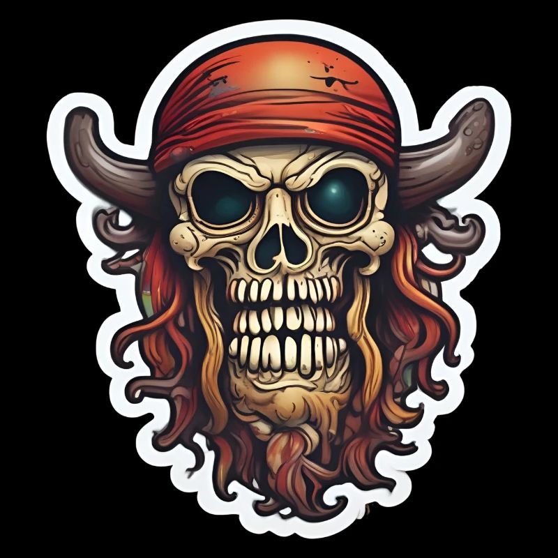 Piratenschädel mit heroischer Chimäre