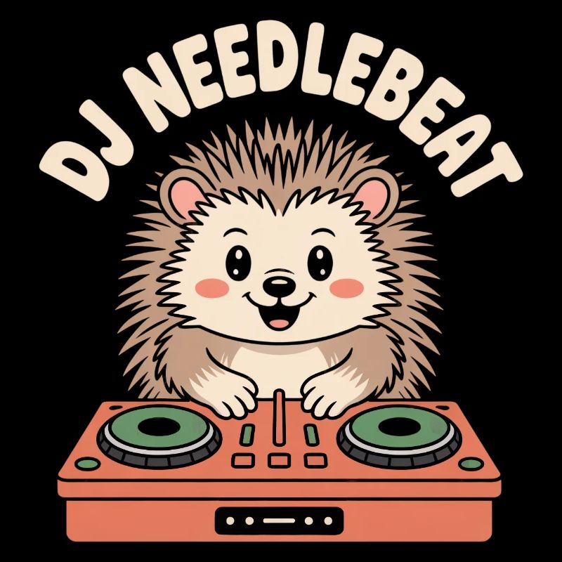 DJ NEEDLEBEAT Hérisson DJ avec table de mixage Son de fête