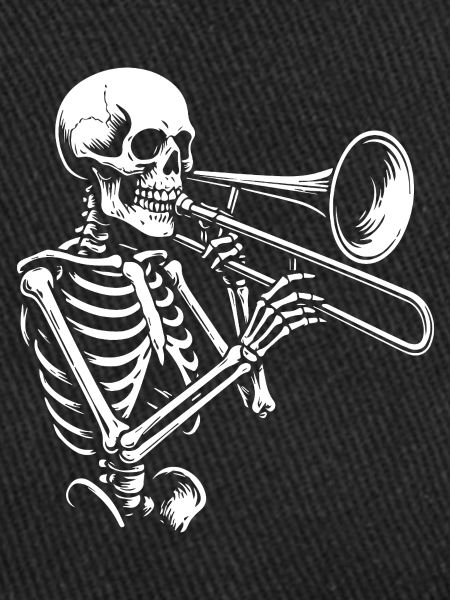 Skeleton Trumpet Jazz Silhouette