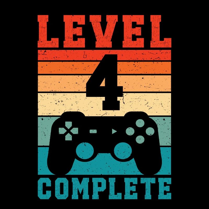 4th Birthday Level 4 Complete 4 Years Gamer