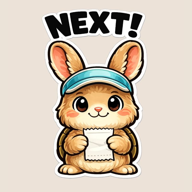 Next Bunny Note Sticker