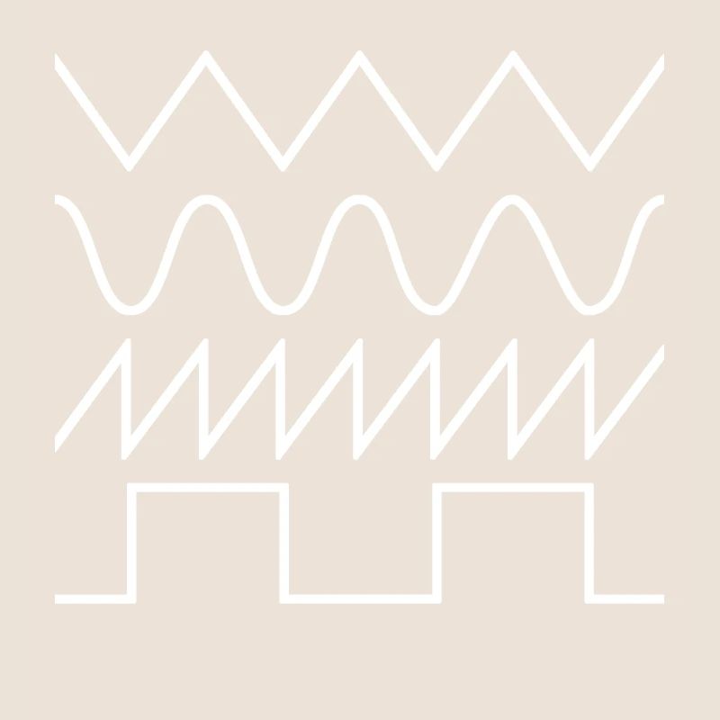 Synthesizer Waveforms (white font) #2