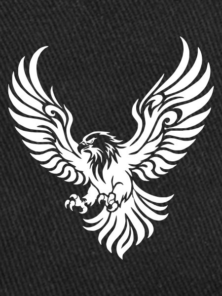 Powerful eagle with outstretched wings