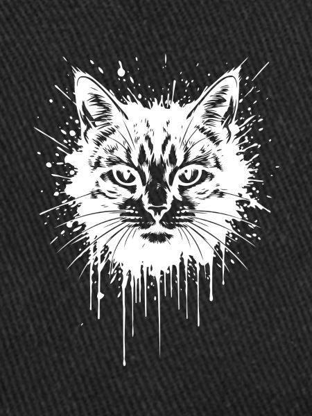 Tête de Chat Splash Tattoo Blanc