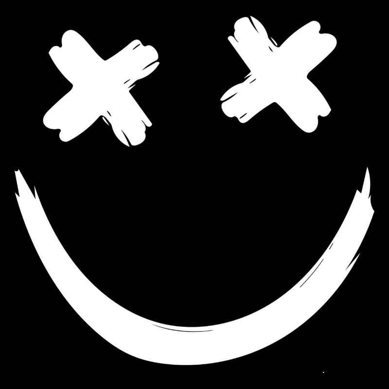 Visage mort Sourire minimal