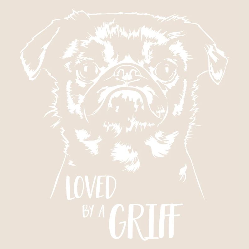 Loved by a Griff Hundespruch Zwerggriffon Wilsigns