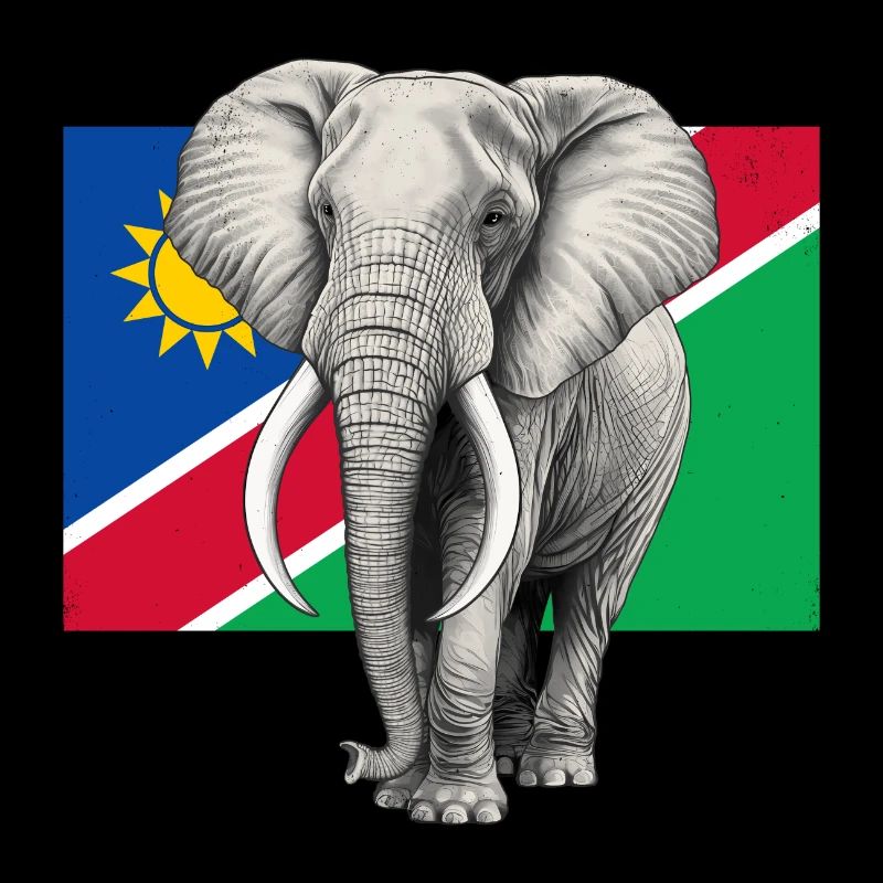 Elefant Flagge von Namibia