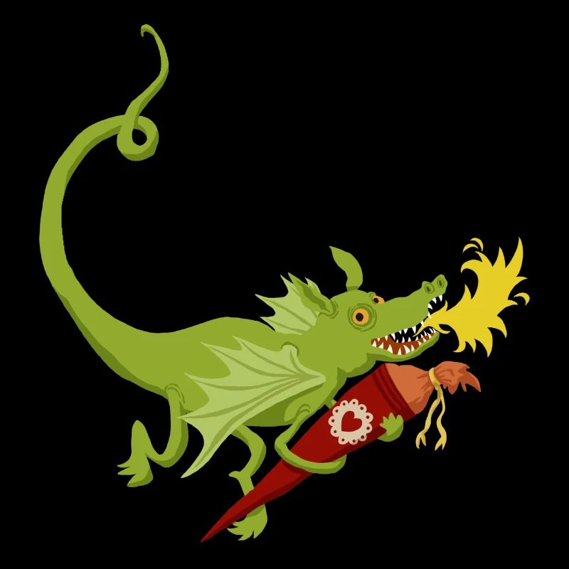 Drache mit Schultüte