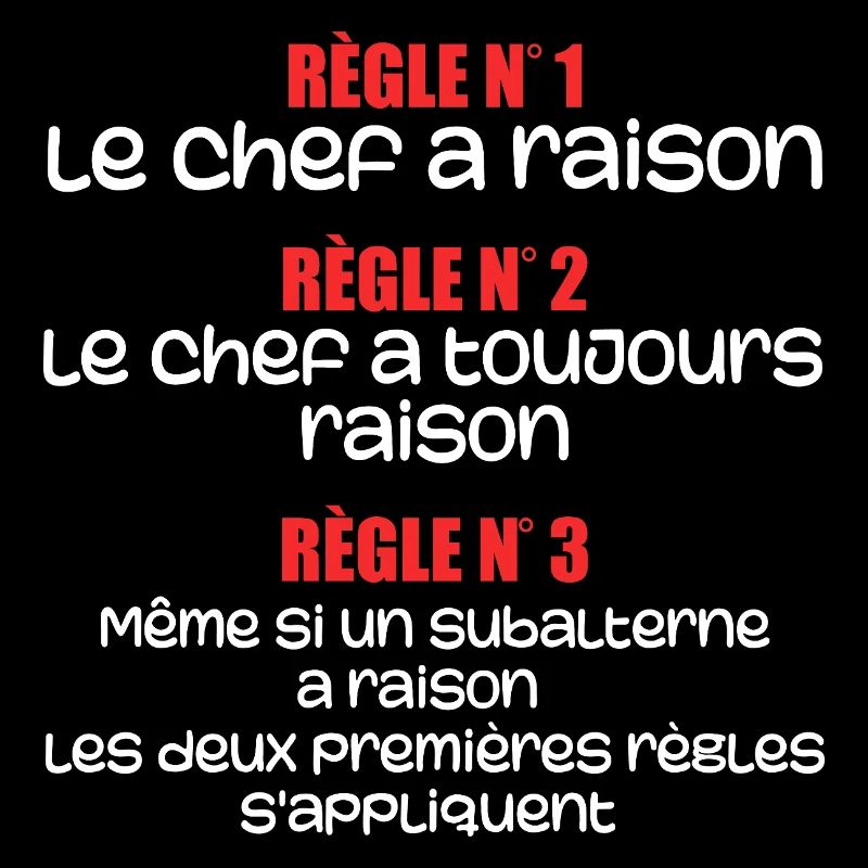 Les regles du chef