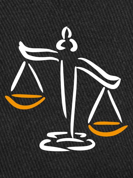 Scale of Justice, hand-drawn