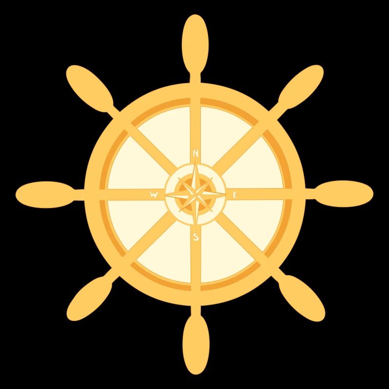 Roue de navire Volant de navire avec directions cardinales