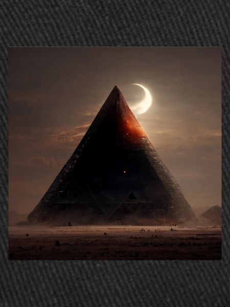 Egyptian Pyramid with Eclipse