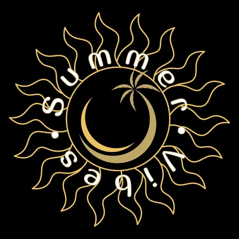 Summer vibes sun palm tree