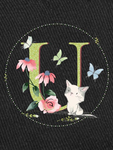Lettre initiale U avec chat