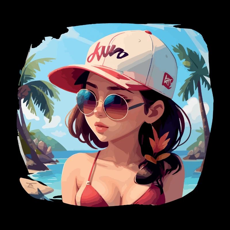 Asiatisches Mädchen im Bikini