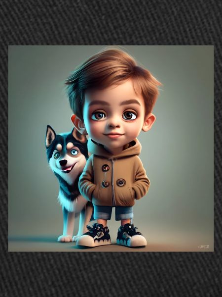 boy with dog