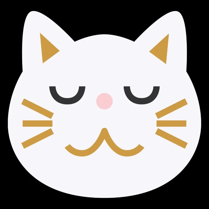 Japanisches Katzengesicht L weiß