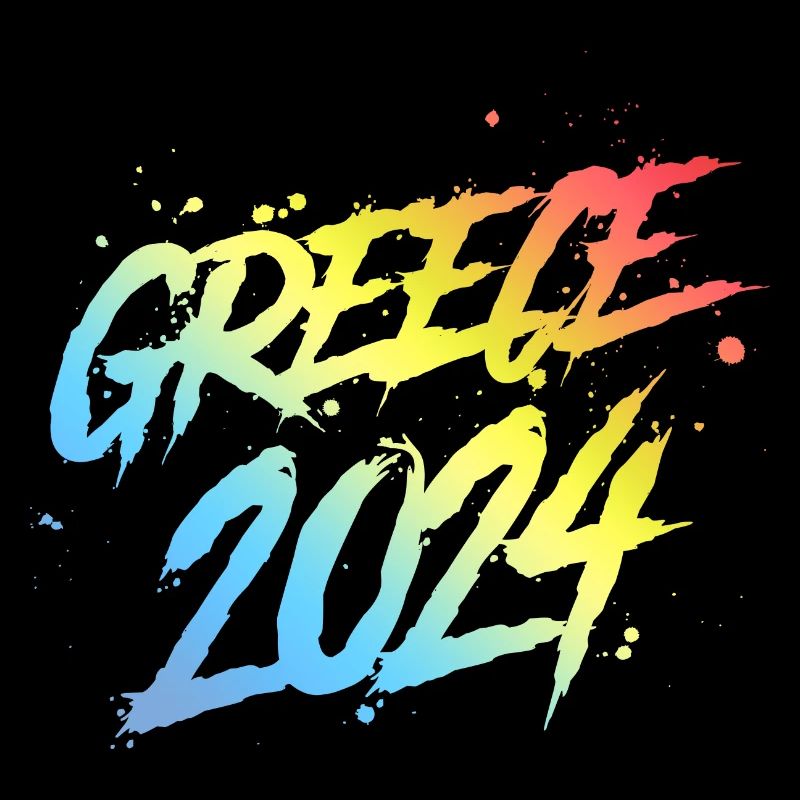 Grèce 2024 Équipe de vacances colorée