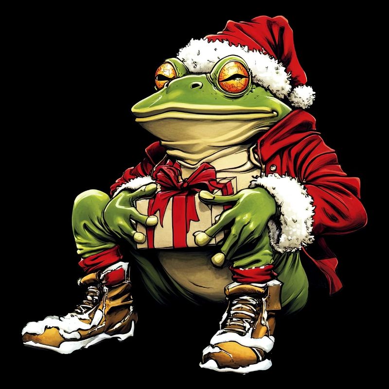 Weihnachtsmann Frosch