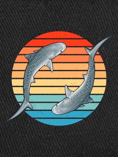 Tiger Shark Retro Sunset
