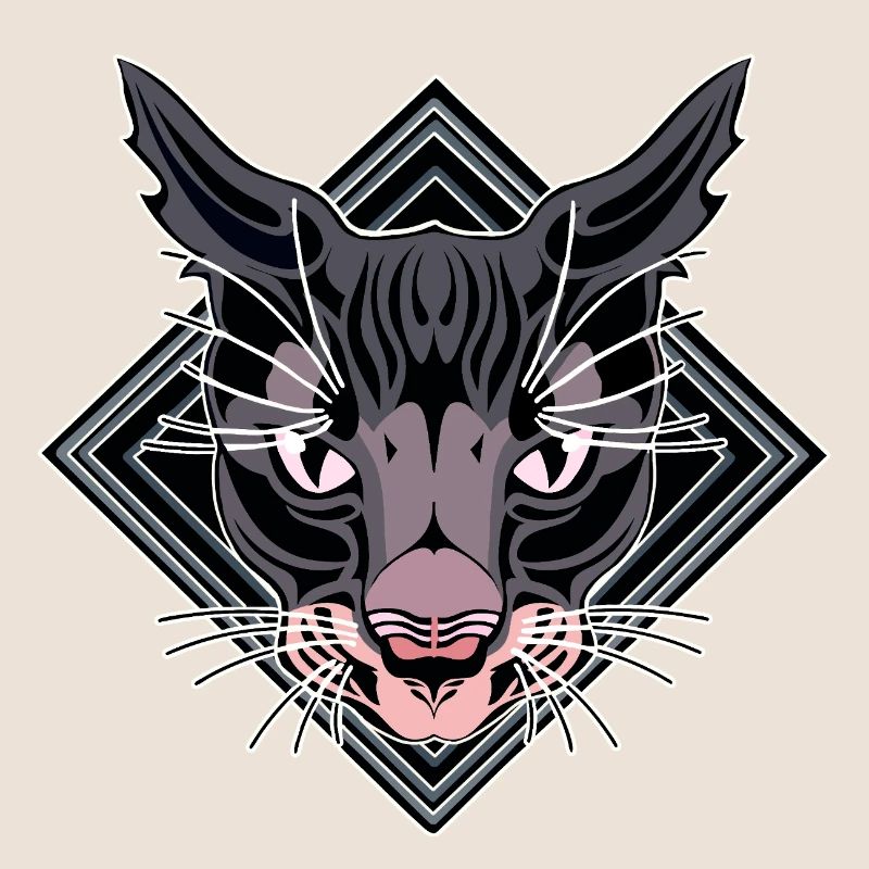 Stylized Panther Head Design