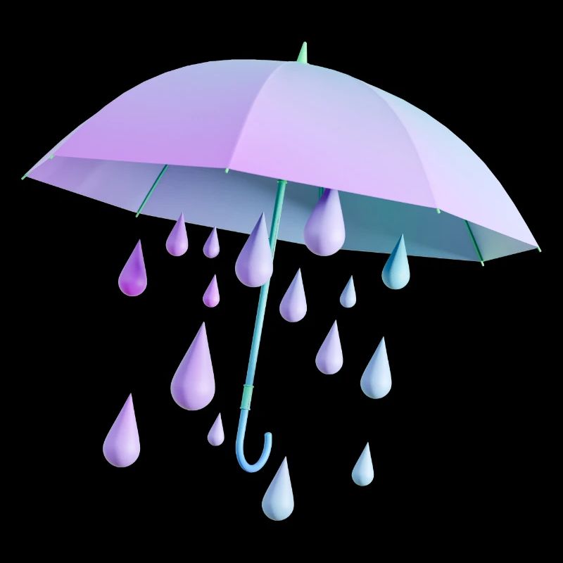 Regenschirm mit Tropfen